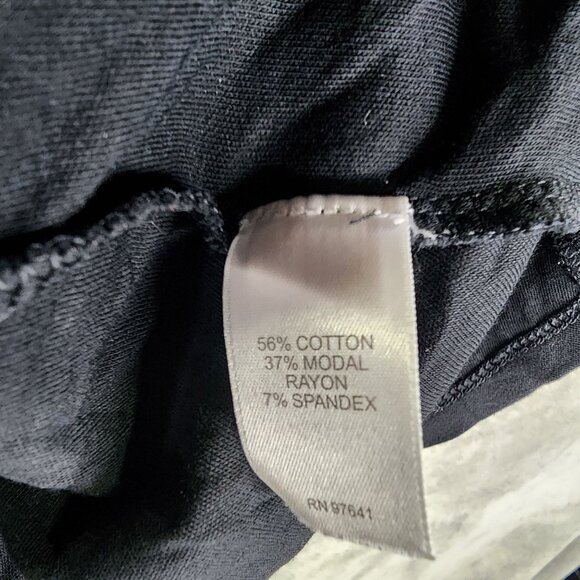 Womens Black J. Jill Top Mock Neck 3/4 Sleeve Cotton Modal Blend Stretch Size S - Picture 4 of 8